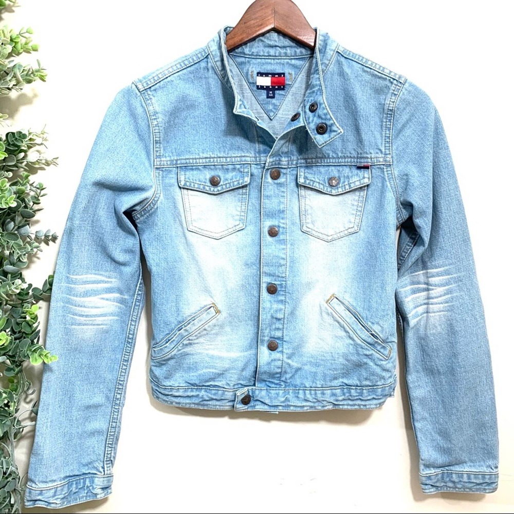 Tommy Jeans light faded blue denim jacket vintage